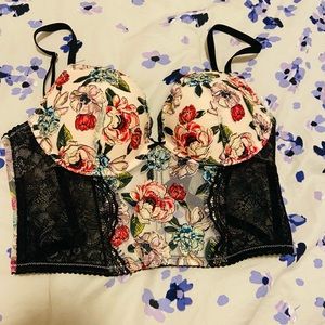 Victoria’s Secret rose floral bustiers 34C